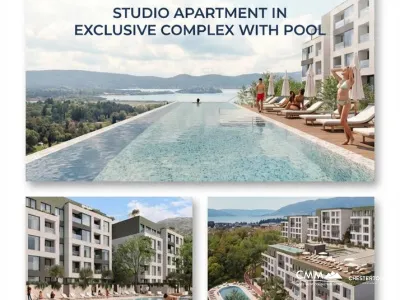 Tivat Yakınında Yeşil Manzaralı Modern Daireler